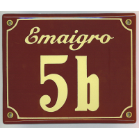 Naambord 16x20 cm horizontaal